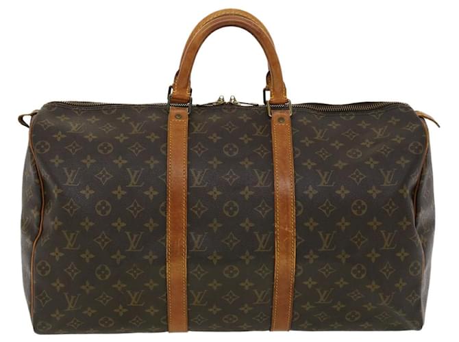 Louis Vuitton Keepall 50 Brown Cloth  ref.685851