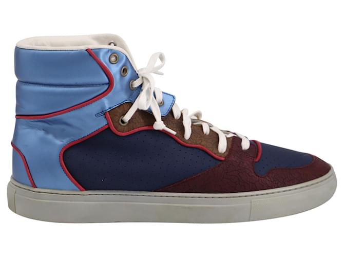 Everyday Balenciaga Multi Panel High-Top Sneakers in Multicolor Leather Multiple colors  ref.685897