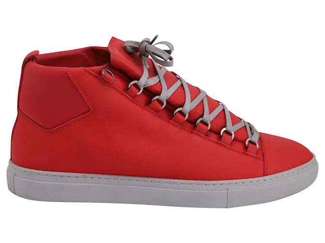 Balenciaga Arena Sneakers in Rouge Leather Red  ref.685988