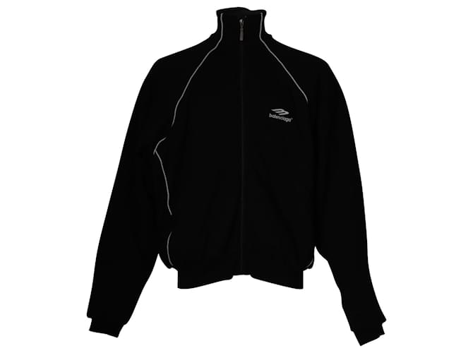 balenciaga 3Chaqueta de chándal B Logo Sports Icon en algodón negro  ref.686053