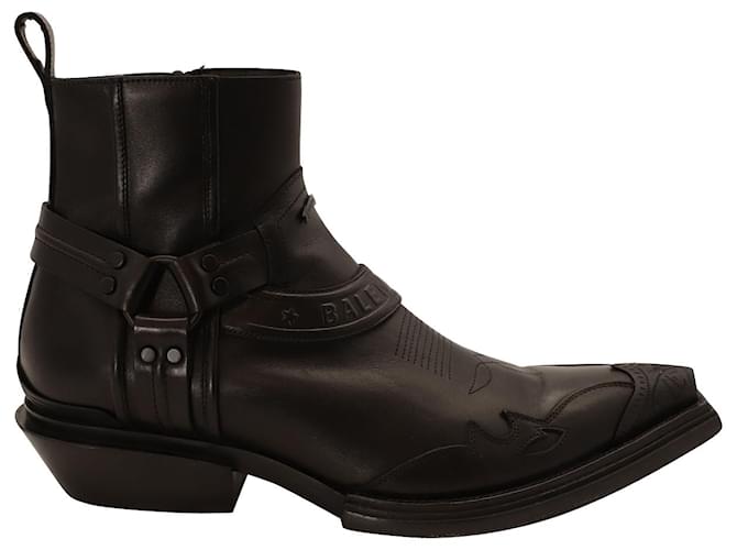Balenciaga Santiag Harness Western Boots in Black Leather ref.686062 Joli Closet