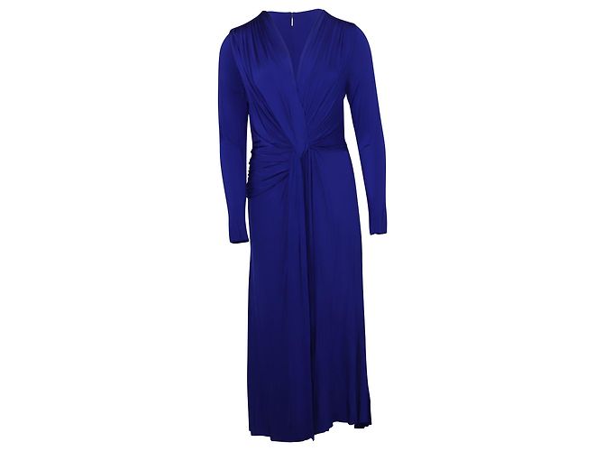 Jason Wu Collection Butterfly Twist Drape Kleid aus blauer Viskose
