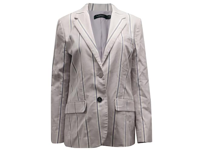 Autre Marque Lauren Ralph Lauren Striped Blazer in Pastel Purple Polyester  ref.686364