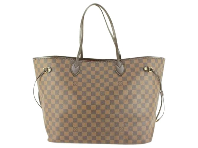 Louis Vuitton Damier Ebene Neverfull GM Tote Bag Leather  ref.686374