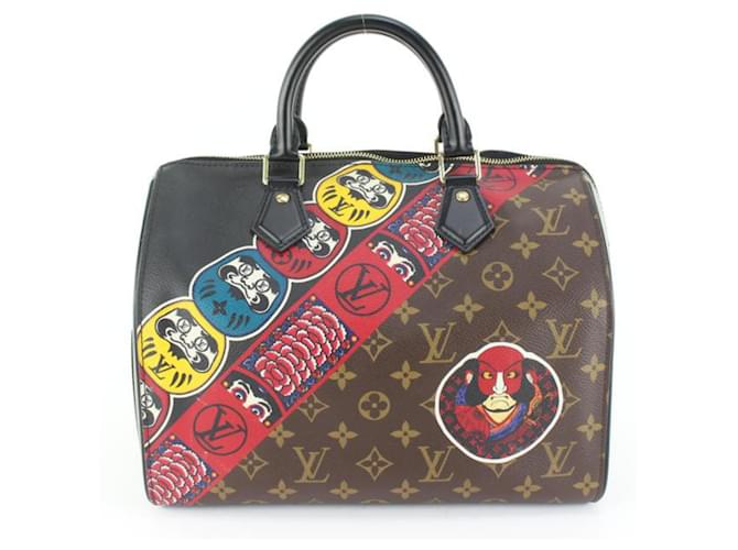 Louis Vuitton Limited Edition Monogram Kabuki Speedy 30 Bag Leather  ref.686375