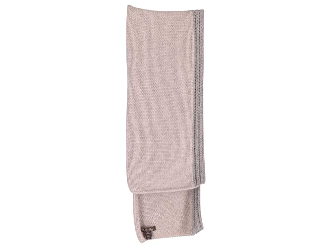 Loro Piana Knitted Scarf in Beige Cashmere  Wool  ref.686412