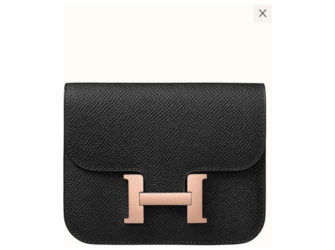 Constance Hermès Clutch bags Black Leather  ref.686430