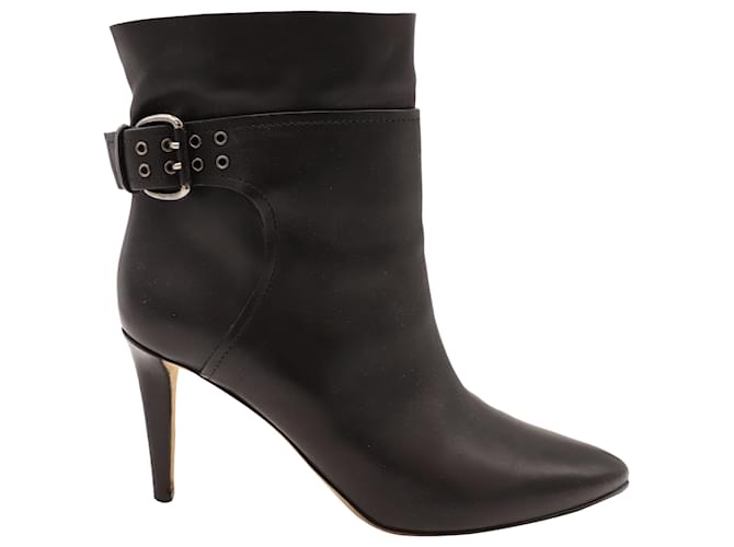Jimmy Choo Major 100 Ankle Buckle Boots in Black Leather  ref.686476