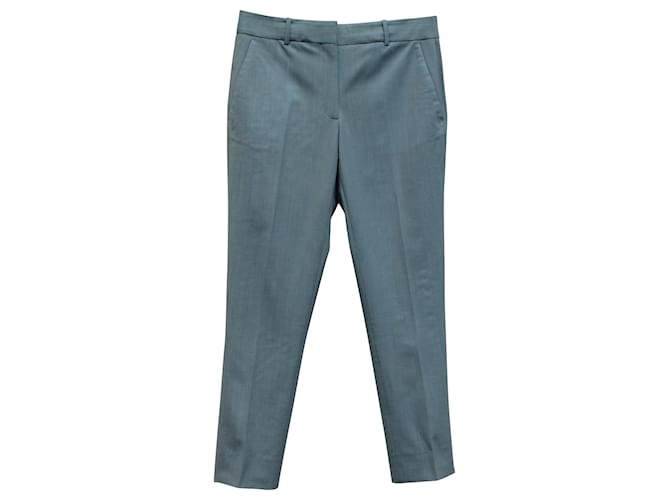 Pantalón Victoria Beckham Regular Fit de lana azul  ref.686489