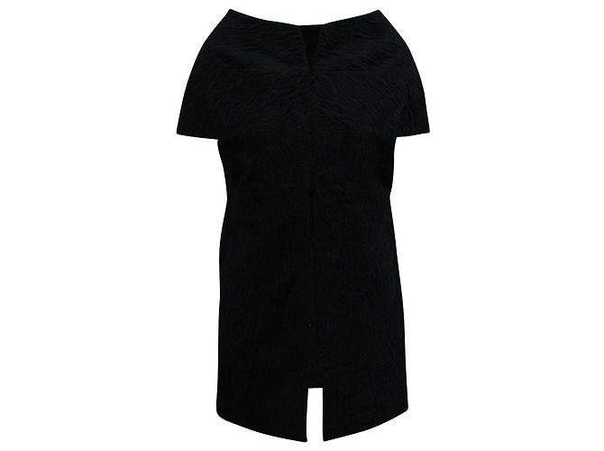Marni Sleeveless Textured Coat in Navy Blue Wool