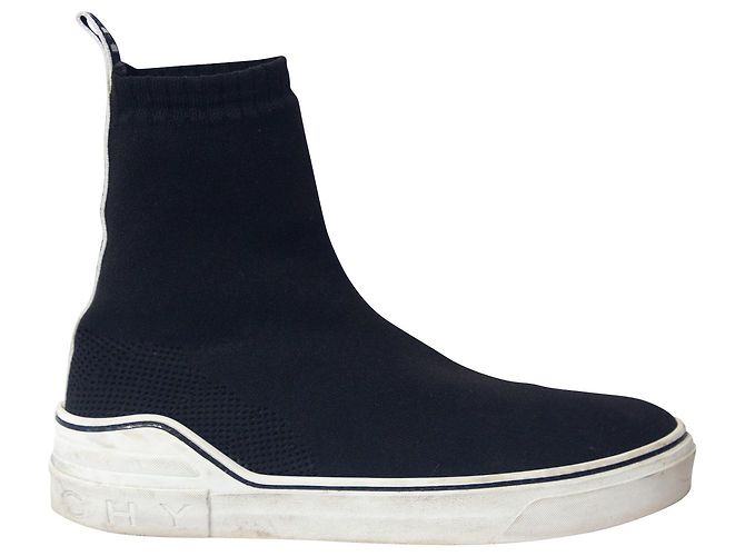 Givenchy Baskets montantes à enfiler en maille extensible avec logo George V en polyamide noir