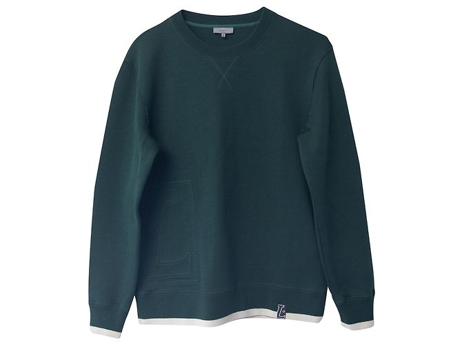 Lanvin Kettenstich-Pullover aus grüner Wolle