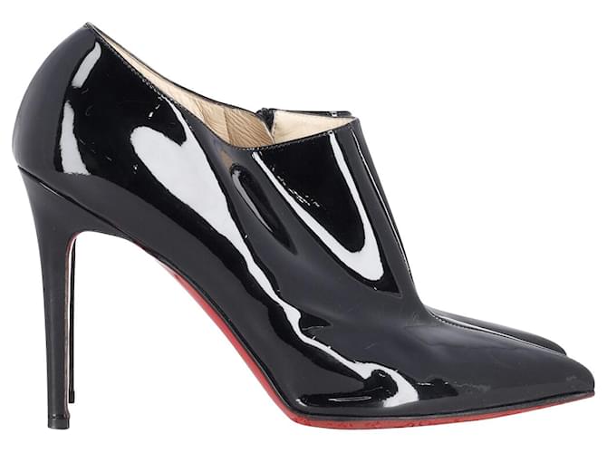 Christian Louboutin Dahlia 100 Ankle boots in Black Patent Leather  ref.686847