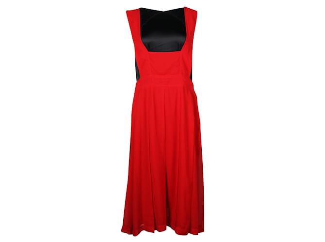 Comme Des Garcons Red Pinafore Dress Polyester  ref.686882