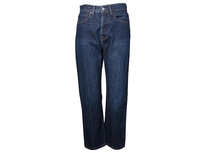 Acne Studios Straight Cut Jeans in Blue Cotton  ref.686891