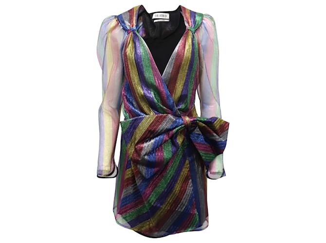 Autre Marque The Attico Bow Mini Dress en Polyamide Multicolore Nylon  ref.686930