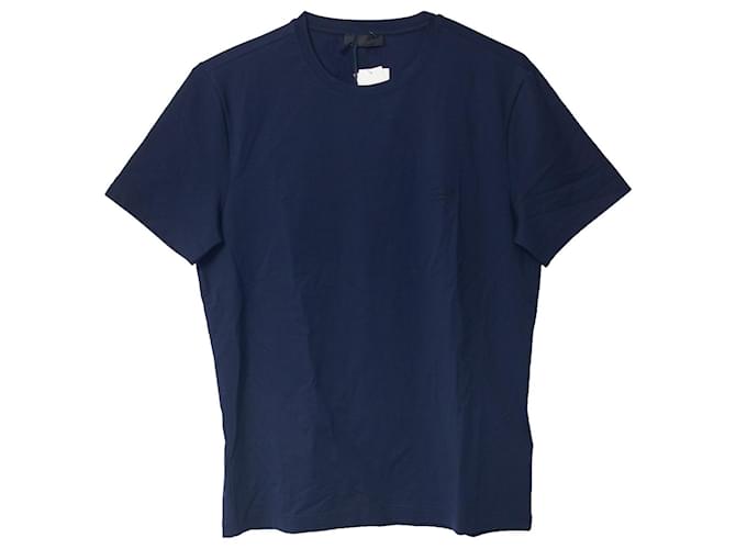 Prada Stretch-T-Shirt aus marineblauer Baumwolle  ref.687016