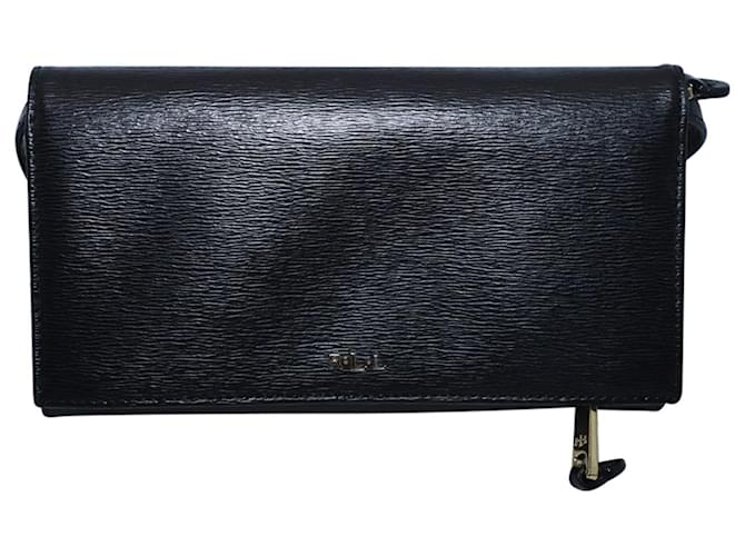 Bolsa Clutch Ralph Lauren em couro preto  ref.687026