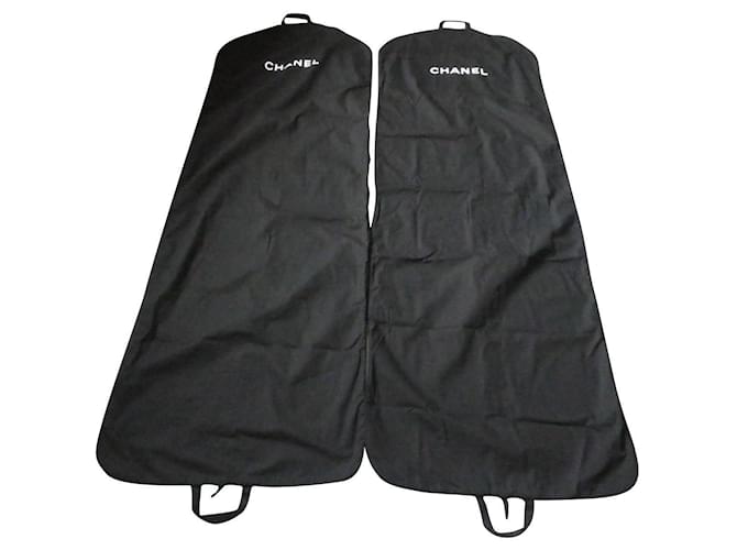 Lot of 2 new chanel garment bags never used 1M85 Black Acrylic  ref.687188