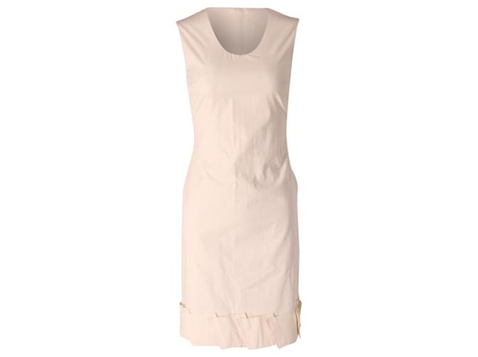 Prada Sheath Dress in Cream Cotton  White  ref.687266
