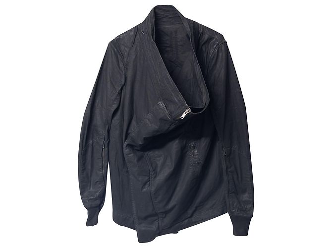 Rick Owens Exploder-Jacke aus schwarzer Baumwolle