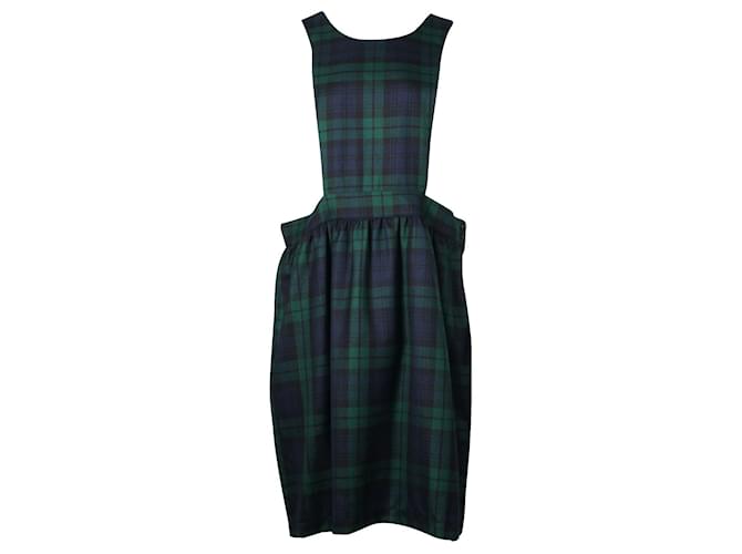 Comme Des Garcons CDG Green Checkered Dress Wool  ref.687270