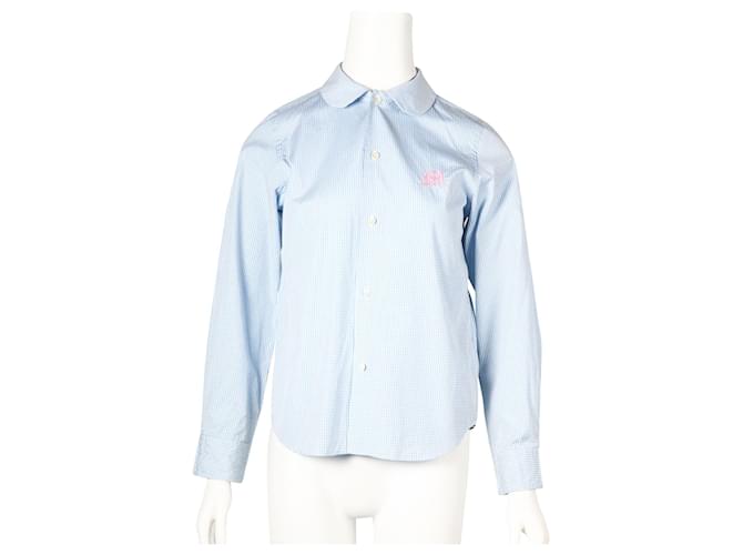 Junya Watanabe Blue & white check shirt Cotton  ref.687306