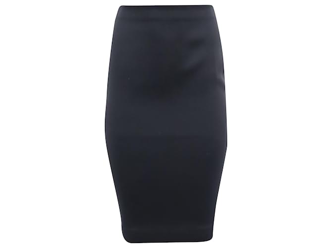 Victoria Beckham Midi Pencil Skirt in Black Silk  ref.687346