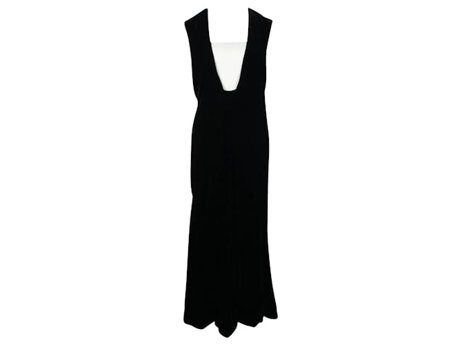 Comme Des Garcons Black Velvet Maxi Dress  ref.687552