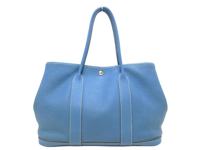 Hermès Garden Party Blue Leather  ref.687630