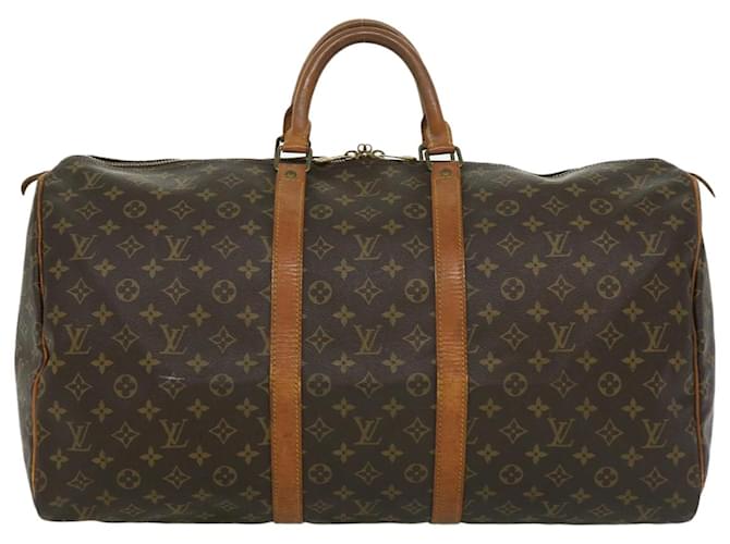 Louis Vuitton Keepall 55 Brown Cloth  ref.687761