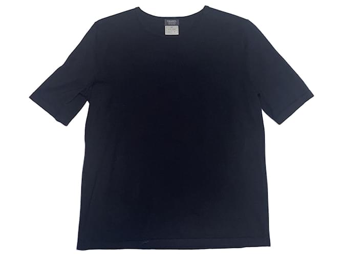 Cambon Chanel Tops Black Cotton Wool  ref.687951