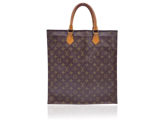 Louis Vuitton Vintage Monogram Canvas Sac Plat GM Handbag Tote Bag