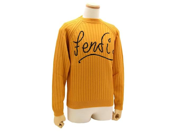 Suéter de cuello redondo Fendi Amarillo Lana Joli Closet