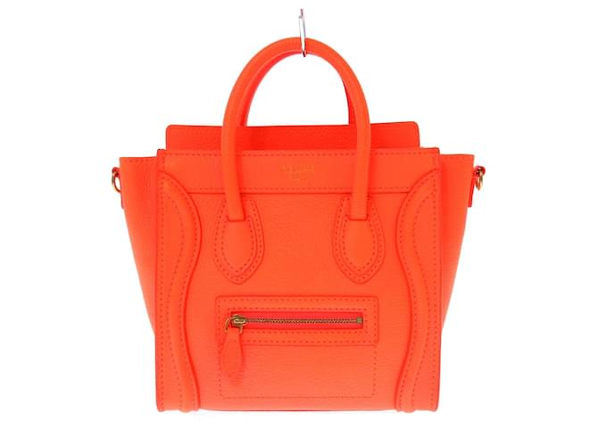 Céline Luggage Cuir Orange  ref.688152