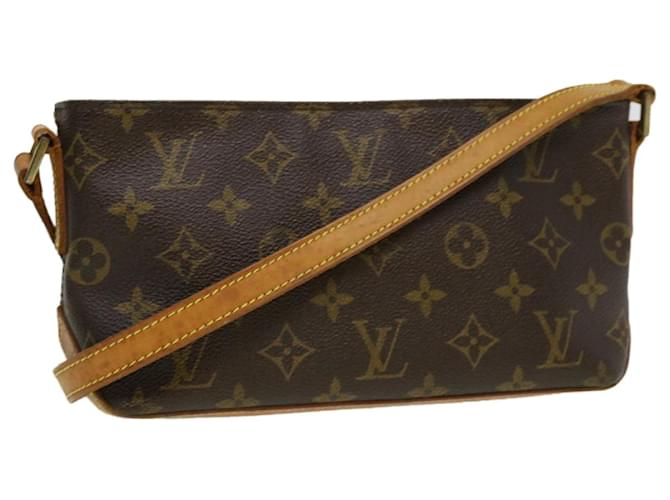 Auth Louis Vuitton Monogram Trotteur Shoulder Bag Crossbody Bag