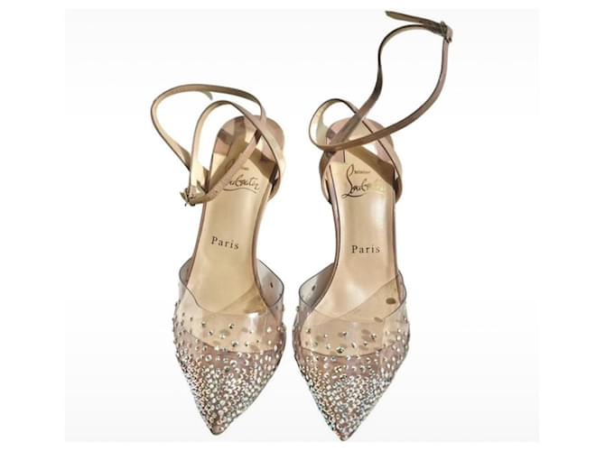 Christian Louboutin spikaqueen Beige Leather  ref.688727