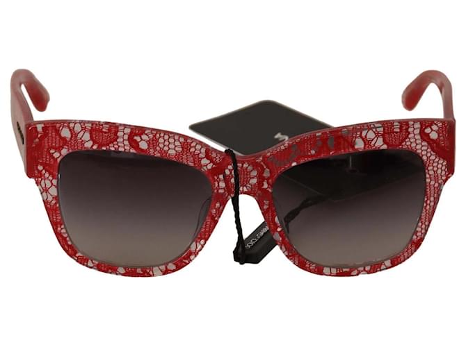 Dolce & Gabbana DG4231Cappelli da sole Rosso Acetato  ref.688729