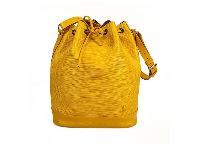 LOUIS VUITTON Yellow Epi leather Noe GM handbag Bucket Shoulder