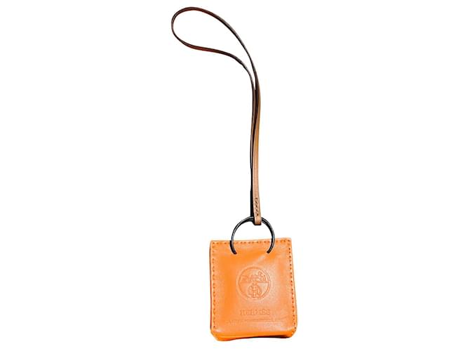 Hermès Shopping bag Orange Leather  ref.688772
