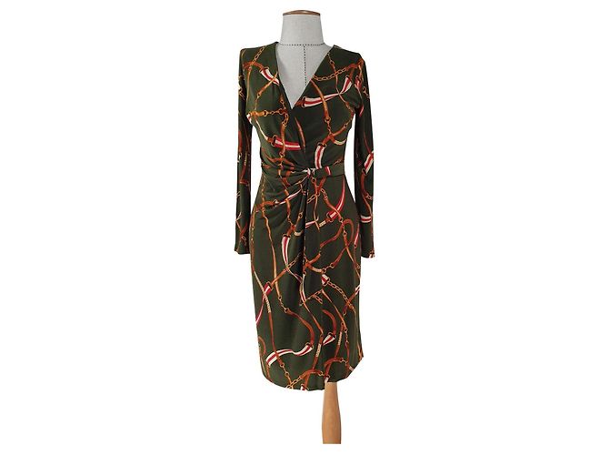 Vestido Ralph Lauren Verde de Poliéster y Elastano Multicolor