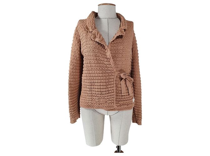 Strickjacke Odd Molly Braun Baumwolle
