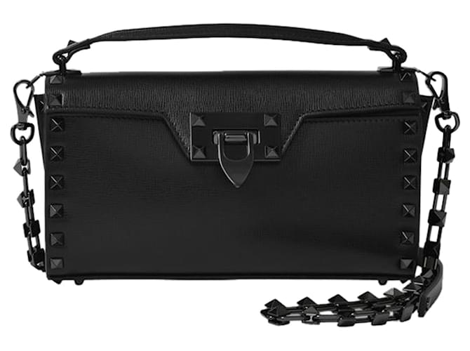 Valentino Garavani Shoulder bag in black leather  ref.689112