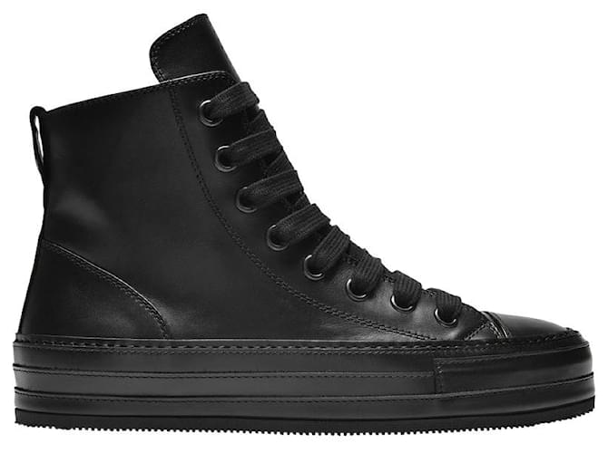 Ann Demeulemeester Raven Sneakers in Black Leather  ref.689138