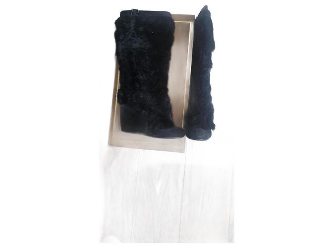 Botas Ash de pele preta Preto