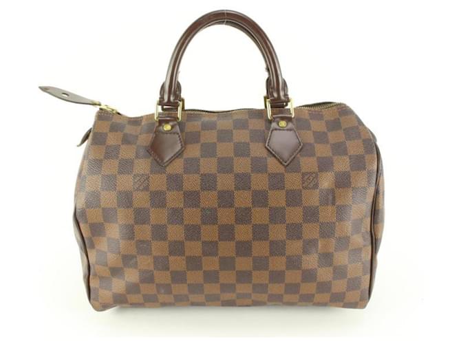 Louis Vuitton Damier Ebene Speedy 30 Boston Bag Pelle  ref.689212