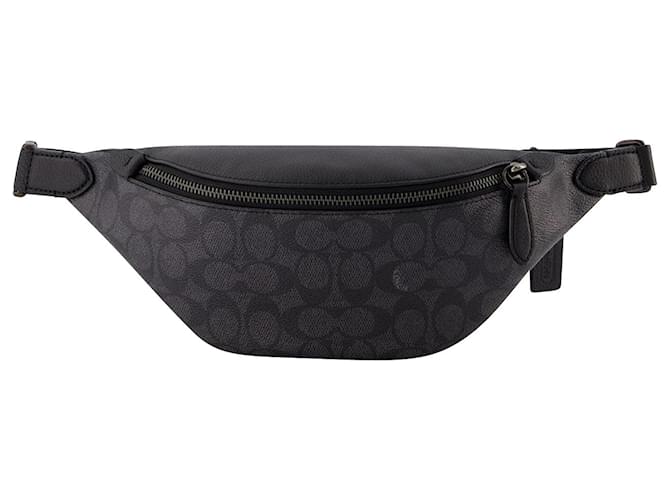 Charter 7 Belt Bag - Coach - Carbon - Canva Black Leather Pony-style calfskin  ref.689261