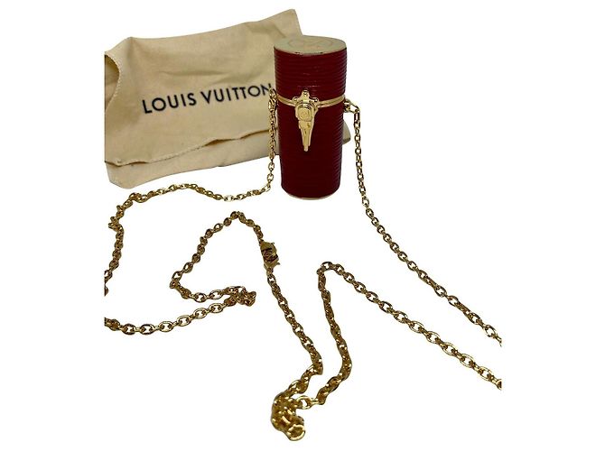Louis Vuitton lipstick case Dark red