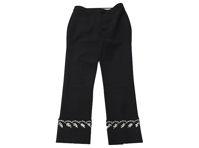 Oscar De La Renta Tailored Pants in Black Wool  ref.689833