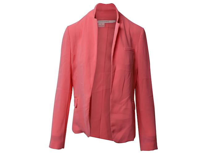 Giacca Blazer Diane Von Furstenberg in misto lana rosa  ref.689839